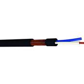 MIC240 Câble micro 2x0.50mm² tresse cuivre rouge PVC noir Ø 6,20mm