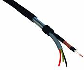 Câble composé de : coaxial KX6 + 3G0.75mm² PVC noir Ø 14,00mm