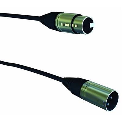 Cordon XLR Neutrik 3 pts M/F câble Viper noir - 20m