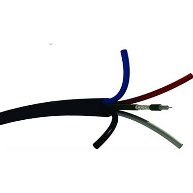 5xVCB100 Câble vidéo VGA composé de 5x VCB100 PVC noir Ø 22,00mm