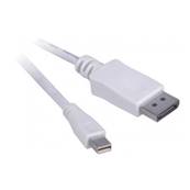 Cordon Mini-DP vers DisplayPort 1.2 (unidirectionnel) M/M blanc - 1m
