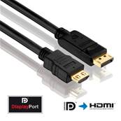 Cordon unidirec. DisplayPort vers HDMI souple-AWG28-(1920x1200) -7.5m