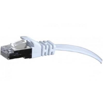 Cordon RJ45 cat.6 U/FTP 250 MHz câble plat blanc 15m