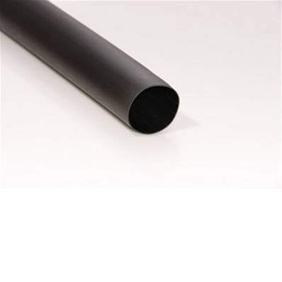 Gaine thermo rétractable noire à paroi adhésive 3/1 mm long. 1.22 m