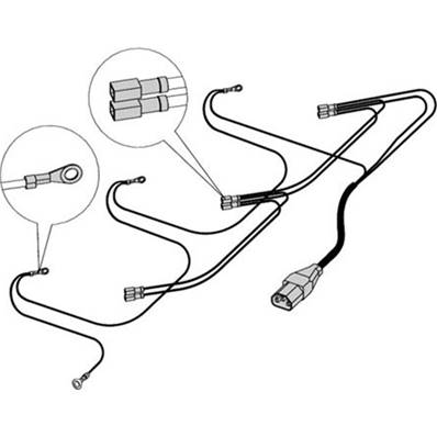 Câble de raccordement pour 1 à 3 ventilateurs, connecteur mâle CEI320
