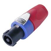 NL4FX-2 Fiche Speakon 4 pts femelle manchon rouge