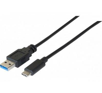 Cordon USB 3.1 Gen1 (5 Gbps) type A vers C mâle/mâle noir - 1m