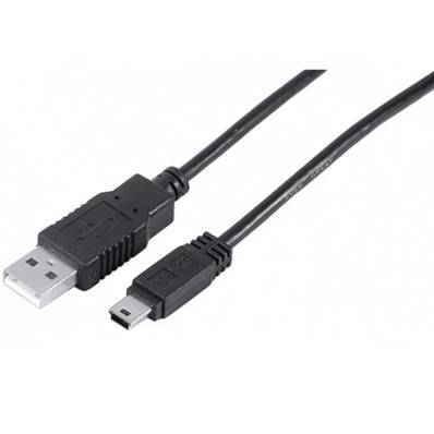 Cordon USB 2.0 (480 Mbps) type A vers Mini USB B M/M noir - 1.8m