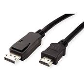 Cordon DisplayPort 1.1 vers HDMI M/M noir - 2m