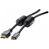Cordon HDMI Highspeed vers mini HDMI M/M noir - 2m