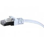 Cordon RJ45 cat.6 U/FTP 250 MHz câble plat blanc 7.5m