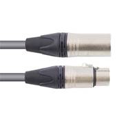 Cordon DMX gris 2 paires 0.34mm² XLR 5 pts M/F NEUTRIK - 10m