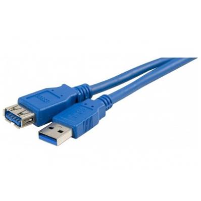 Rallonge USB 3.0 Superspeed (5 Gbps) type A M/F bleue - 1m