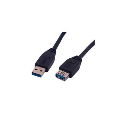 Rallonge USB 3.0 Superspeed  (5 Gbps) type A M/F noire - 1.8m
