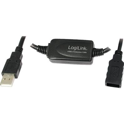 Cordon USB 2.0 (480 Mbps) répéteur amplifié type A M/F - 10 m
