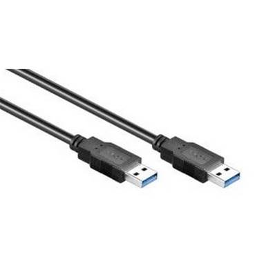 Cordon USB 3.0 Superspeed (5 Gbps) type A M/M noir - 3m
