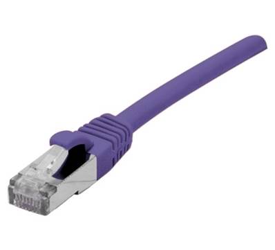 Cordon RJ45 CAT.6A S/FTP 500 MHz LSOH snagless violet 1m