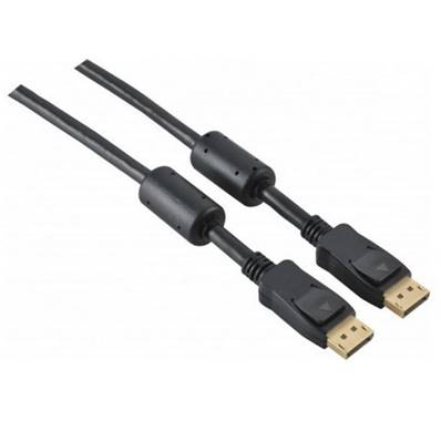 Cordon DisplayPort 1.2 avec ferrite M/M noir - 2m