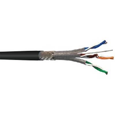 AUDIOLAN6A Câble Ethernet souple cat.6A S/FTP 4 paires PUR noir POEP