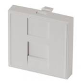 Plastron 45x45 pour traversée RJ45 Keystone (livré sans)