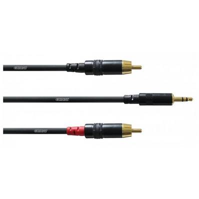 Cordon Jack 3.5mm stéréo vers 2 RCA or M/M REAN - 3m