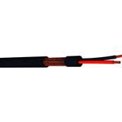 MIC222 Câble micro 2x0.22mm² tresse cuivre rouge PVC noir Ø 5,00mm