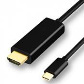 Cordon USB type C vers HDMI mâle (3840 x 2160 @60Hz) noir - 1m