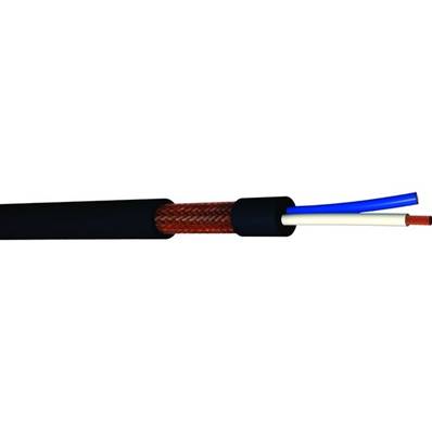 MIC240 Câble micro 2x0.50mm² tresse cuivre rouge PVC noir Ø 6,20mm