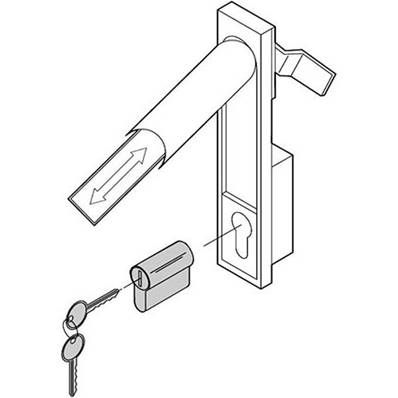 Cylindre de sûreté DIN (1 clé identique par serrure) avec 2 clés