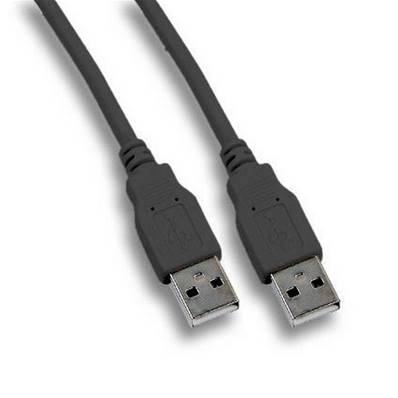 Cordon USB 2.0 Highspeed (480 Mbps) type A M/M noir - 1m