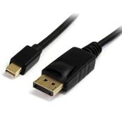 Cordon Mini-Displayport mâle vers DisplayPort 1.2 mâle - noir - 2m