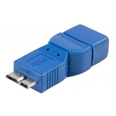 Adaptateur monobloc USB 3.0 SuperSpeed type A F vers micro USB3 M