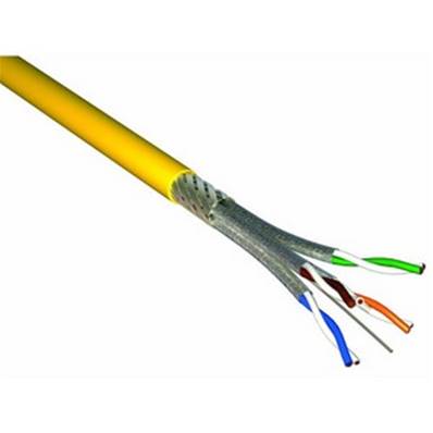 SF12004SH Câble rigide cat.7A 4P S/FTP 100 Ohms 1200MHz LSZH jaune