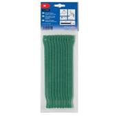 10 colliers en textile TEXTIE M 200 x 12.5 mm vert