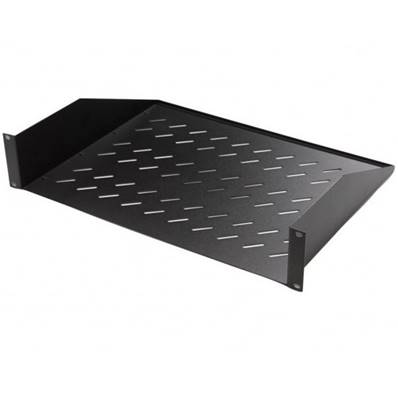 Etagère fixe 2U 2 pts prof. 350mm, noire, 30 kg