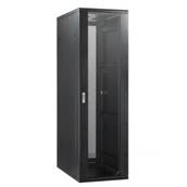 Baie 19'' 22U 600x800 noire porte AV verre/ AR pleine 50kg