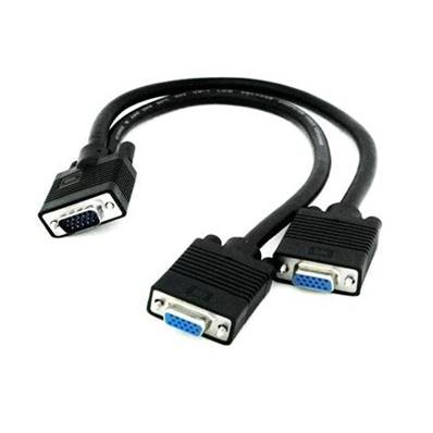 Cordon splitter 1 VGA M vers 2 VGA F - 0.15m