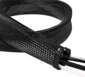 Gaine flexible avec fermeture éclair, noire, diam 30mm - 1m