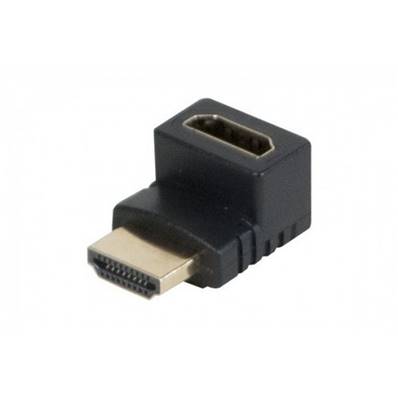 Adaptateur HDMI A mâle/femelle coudé 90° vers le bas