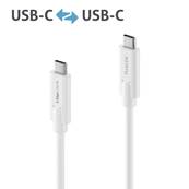 Cordon USB 3.2 Gen 1 (5 Gbps) type C vers C  M/M (60W) blanc - 2m