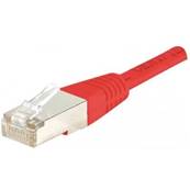 Cordon RJ45 cat.5e F/UTP 100 MHz rouge 0.15m