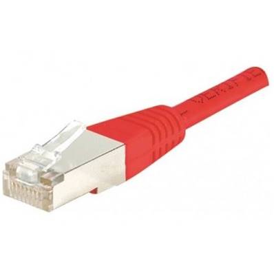 Cordon RJ45 cat.6 F/UTP 250 MHz rouge 0.5m