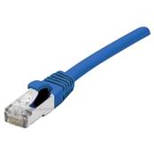 Cordon RJ45 cat.6a S/FTP 500 MHz LSOH snagless bleu 1.5m