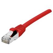 Cordon RJ45 cat.6a S/FTP 500 MHz LSOH snagless rouge 0.5m