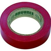 10 rubans isolant électrique Advance AT7 15 mm x 10 m rouge