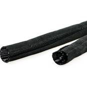 Gaine passe-câbles noire souple - 2.5 m