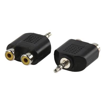 Adaptateur Jack 3.5 stéréo mâle/2xRCA femelle