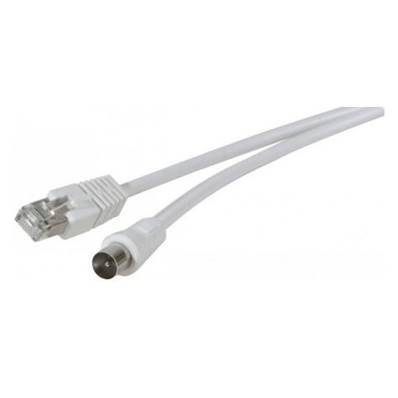 Cordon RJ45 vers fiche type F M/M - 2.5m