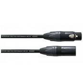 Cordon micro HQ XLR 3 pts M/F noires NEUTRIK - 7.5m