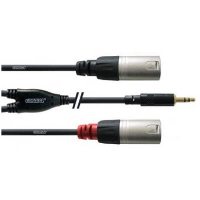 Cordon Jack 3.5mm stéréo or vers 2 XLR M/M REAN - 3m